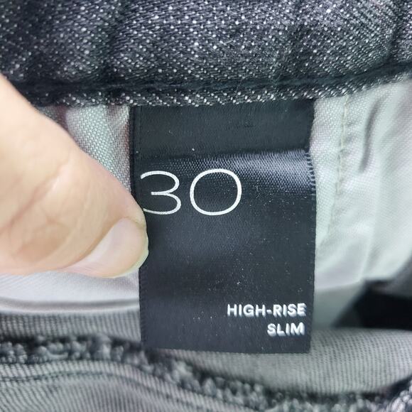 Anthropologie Pilcro Womens Crystal Beaded High-Rise Slim Straight Jeans Size 30 - Picture 4 of 9